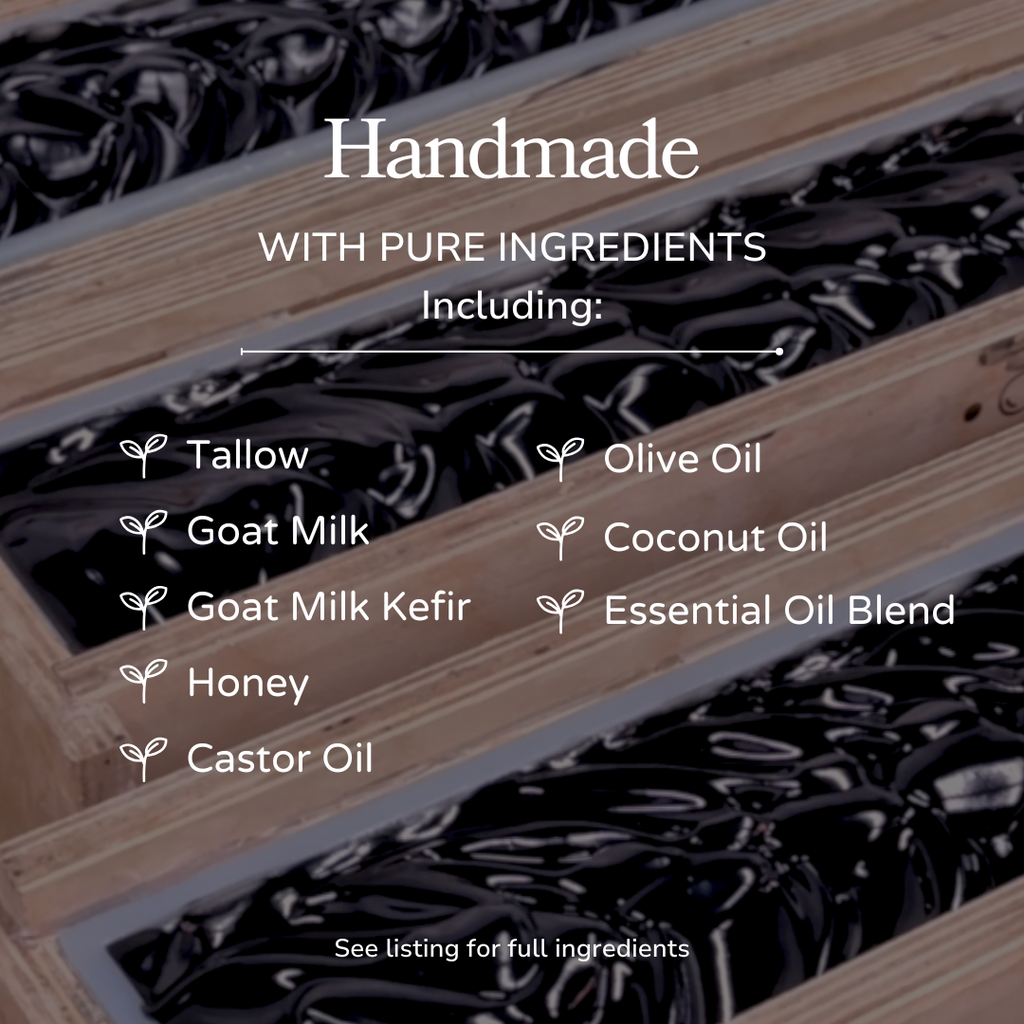 Clarifying Charcoal Handmade Tallow and Goat Milk Soap Bar