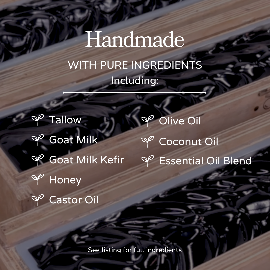 Clarifying Charcoal Handmade Tallow and Goat Milk Soap Bar