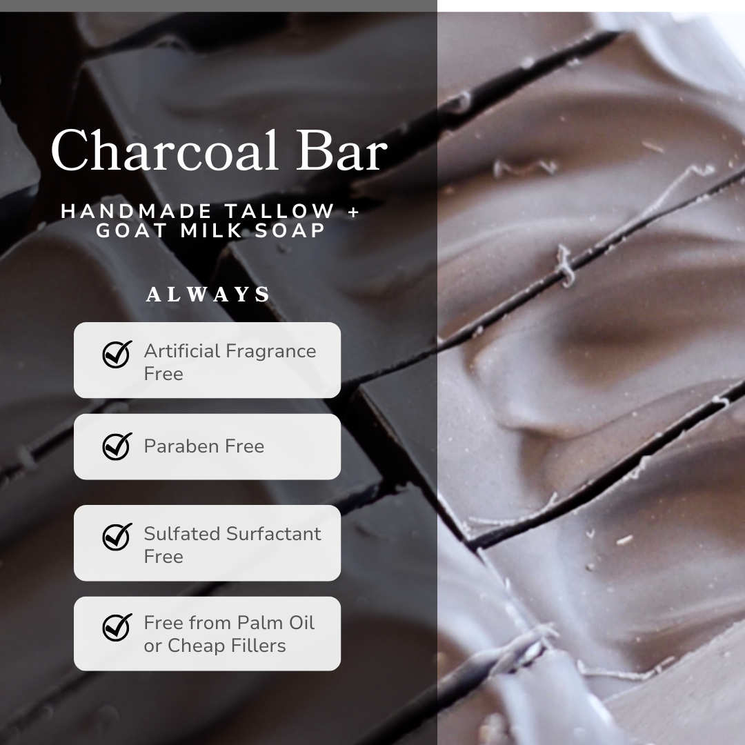 Clarifying Charcoal Handmade Tallow and Goat Milk Soap Bar