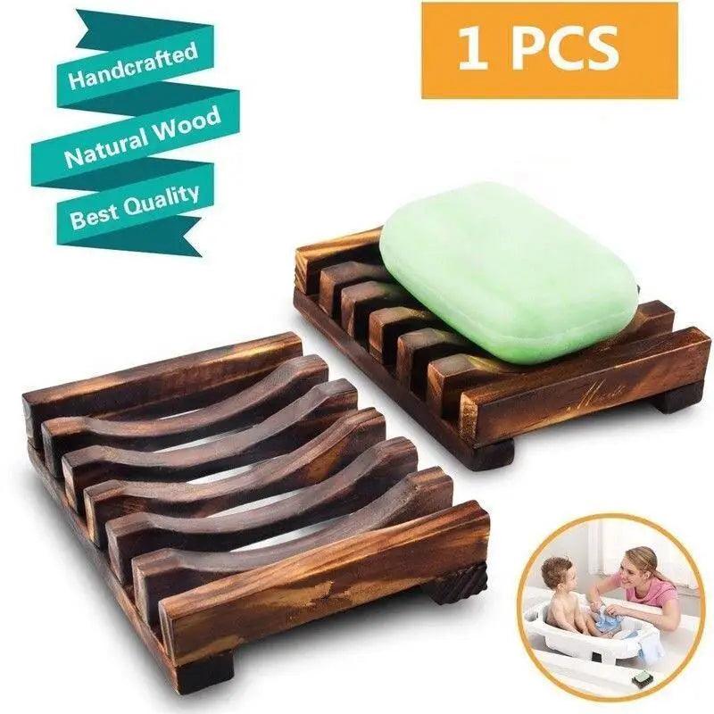Natural Wooden Soap Saver Rack For Bathroom And Shower.