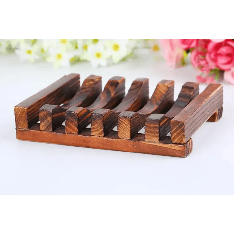 Natural Wooden Soap Saver Rack For Bathroom And Shower.