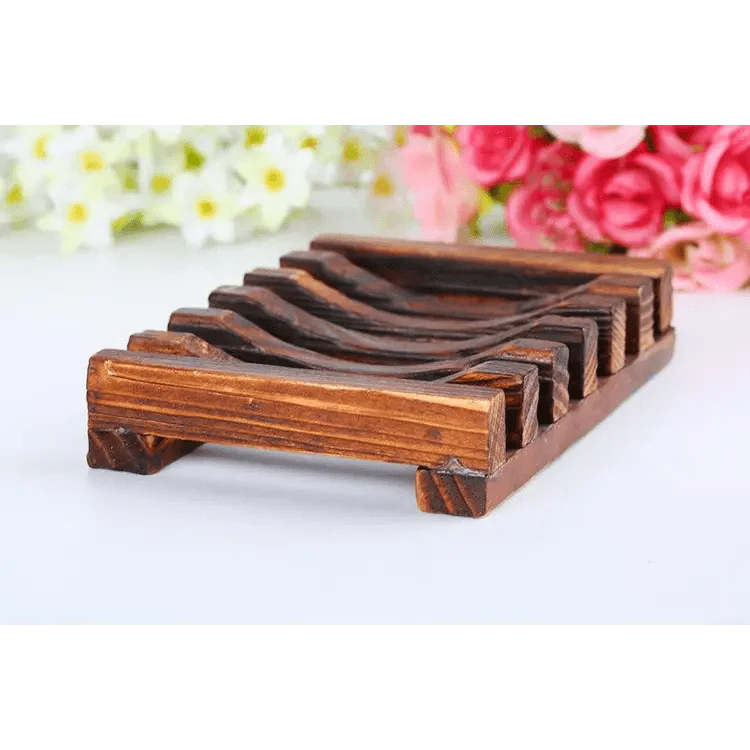 Natural Wooden Soap Saver Rack For Bathroom And Shower.